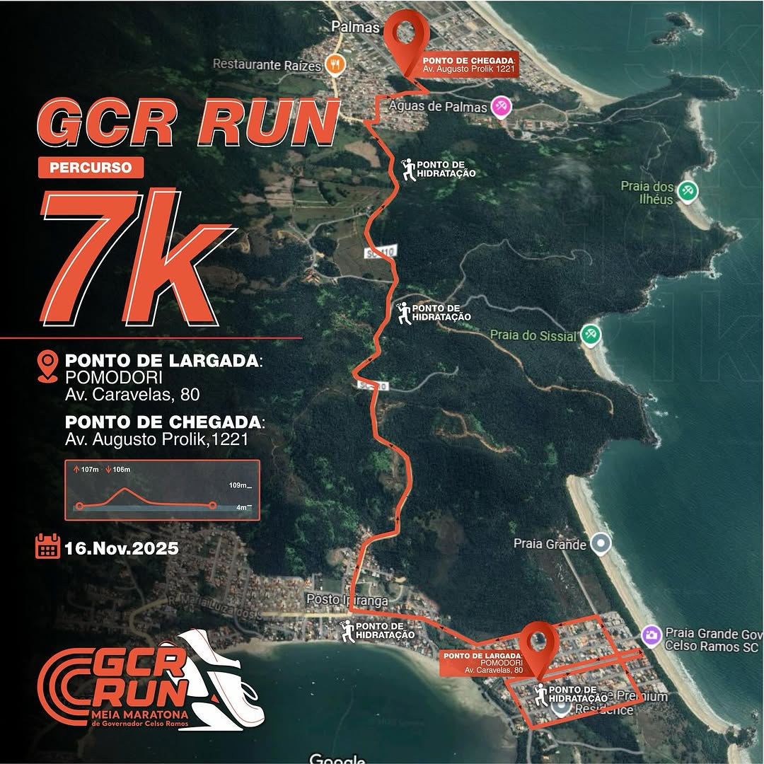PERCURSO CORRIDA 7KM